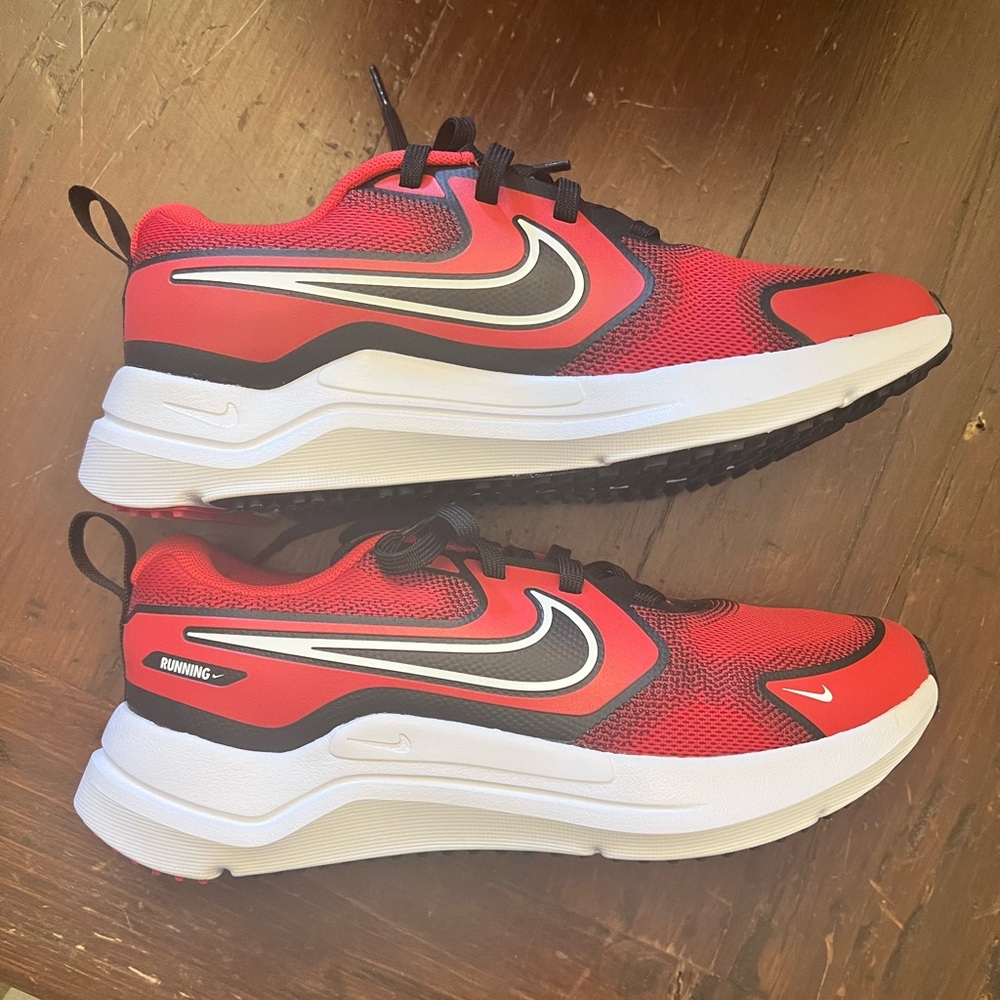 Brand New Nike Red and Black Sneakers Athletic Style